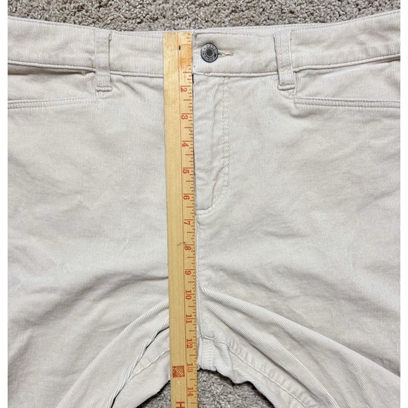 Talbots Simply Flattering High Waist Corduroy Straight Leg Pants 14 Cream (B7) - Picture 7 of 9
